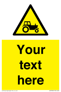 Custom warning farm machinery